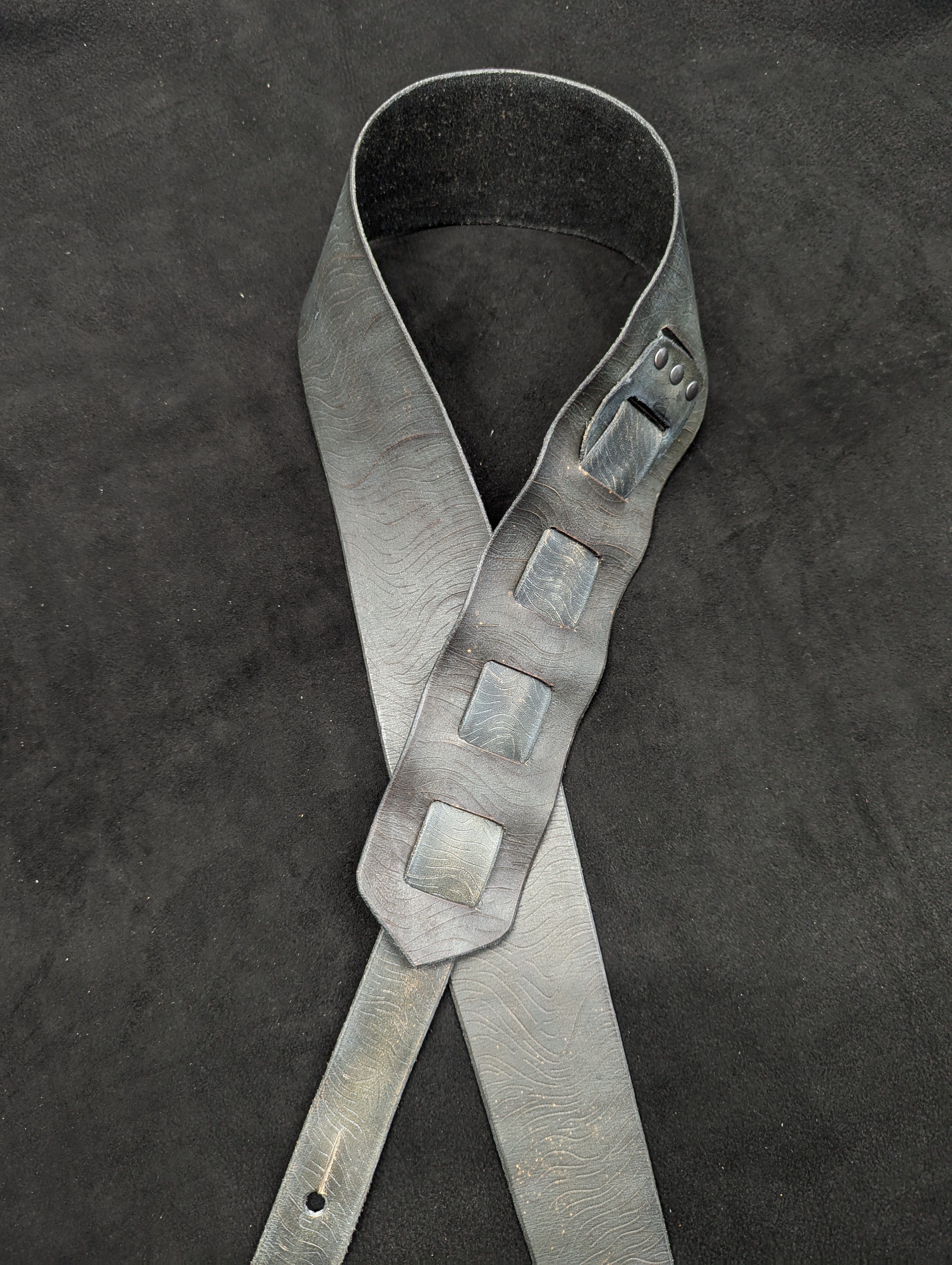 The Indigo Waves Guitar Strap