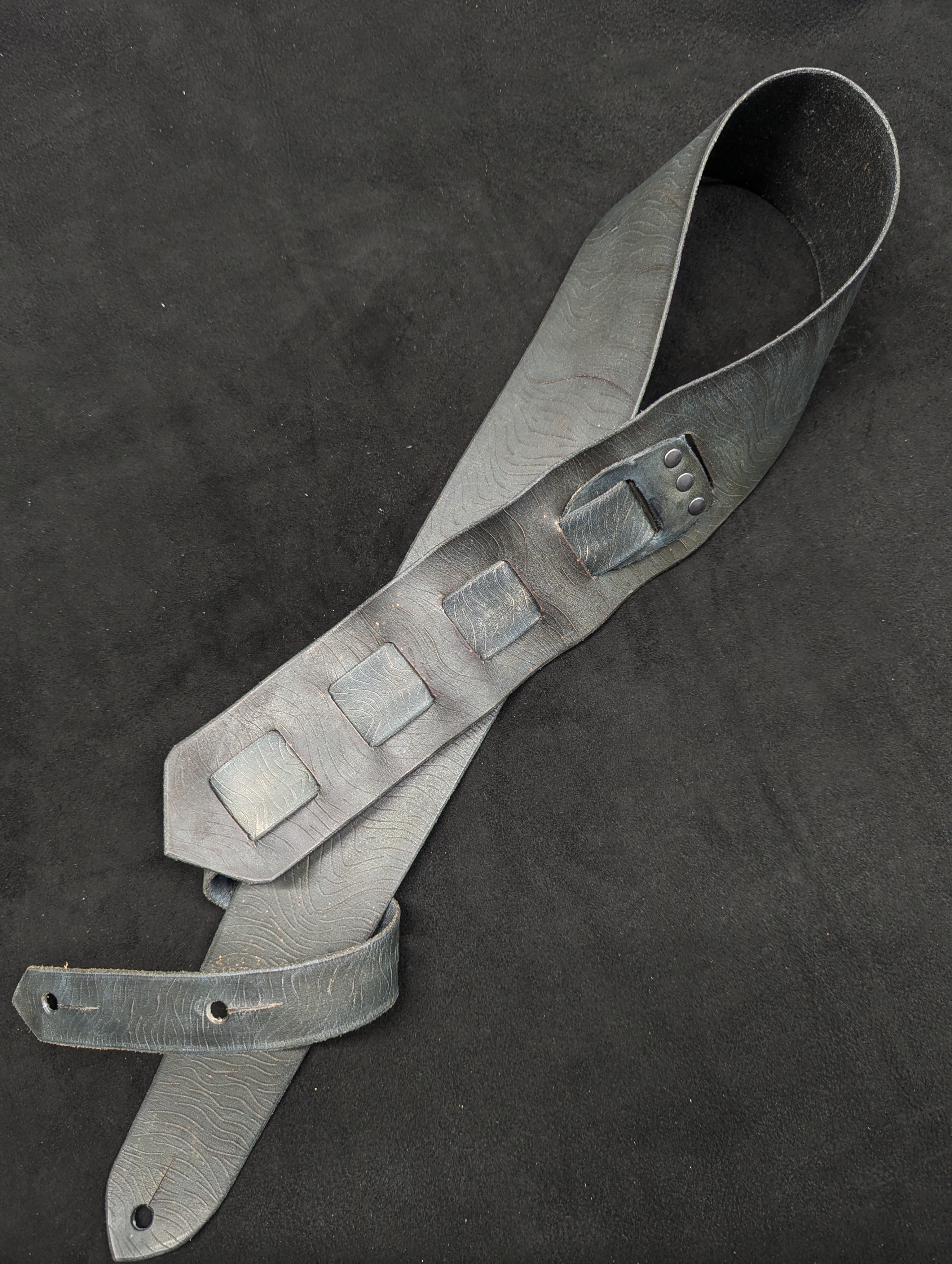 The Indigo Waves Guitar Strap